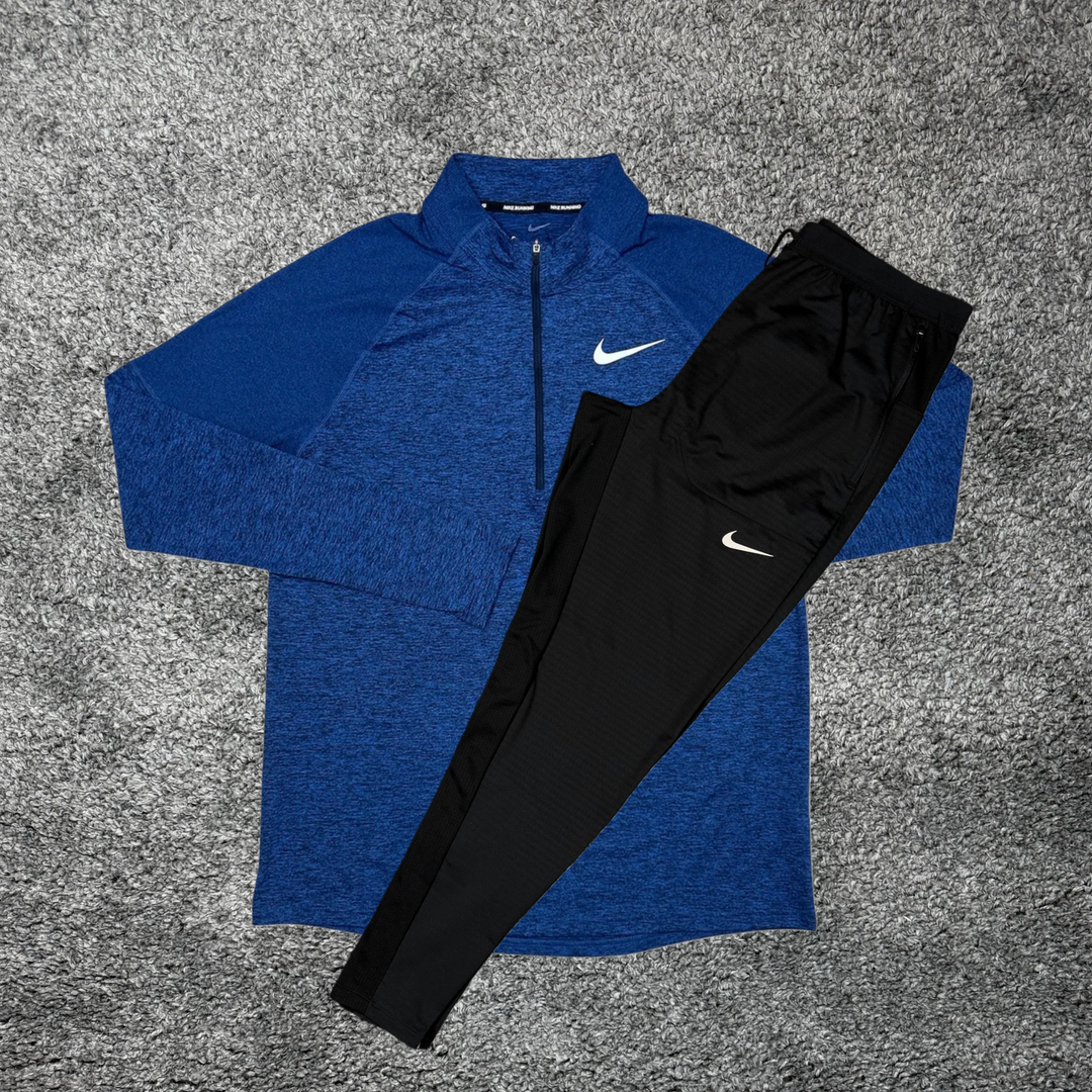 NIKE 1/4 ZIP ROYAL BLUE & BLACK NIKE PHENOM PANTS SET